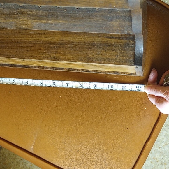 Vintage Wood Sewing Display Shelf For Spools & Bobbins.  Has Drawer - Picture 8 of 10